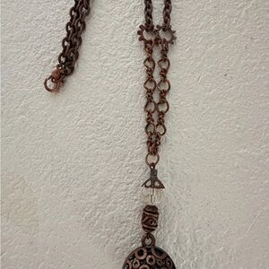 Vintage Copper Pendant Necklace